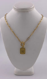 Initial Necklace - H